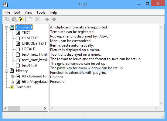 screen capture of CLCL