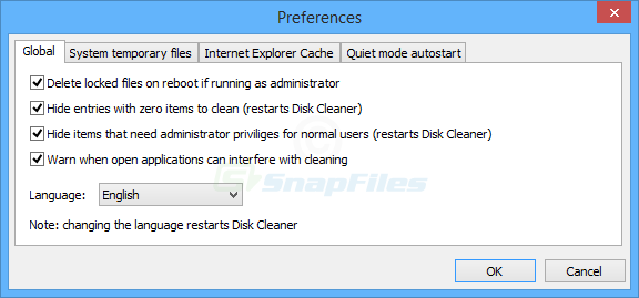 screenshot of Disk Cleaner